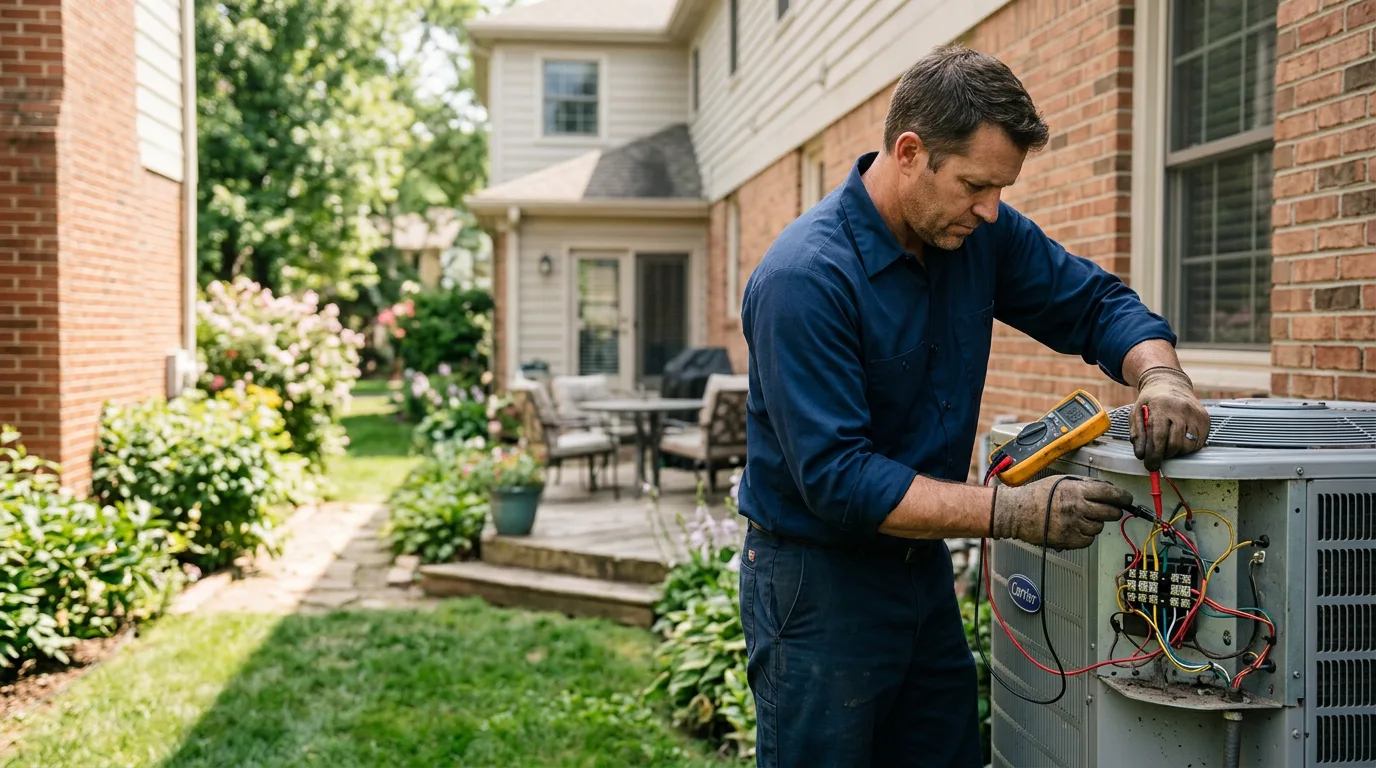 HVAC technician working near Yorkville, IL